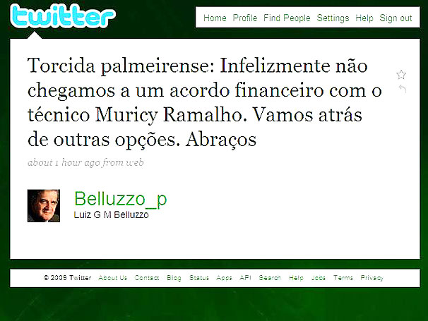 Aviso Pelo Twitter - Luiz Gonzaga Belluzzo Aviso Pelo Twitter - Luiz Gonzaga Belluzzo