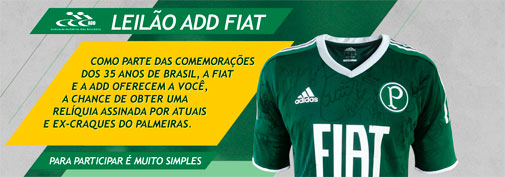 LEILÃO ADD FIAT - CAMISETA DO PALMEIRAS AUTOGRAFADA LEILÃO ADD FIAT - CAMISETA DO PALMEIRAS AUTOGRAFADA